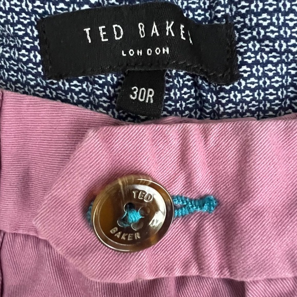 Ted Baker Dark Rose Pink Classic Chino Shorts 30R - Picture 2 of 6